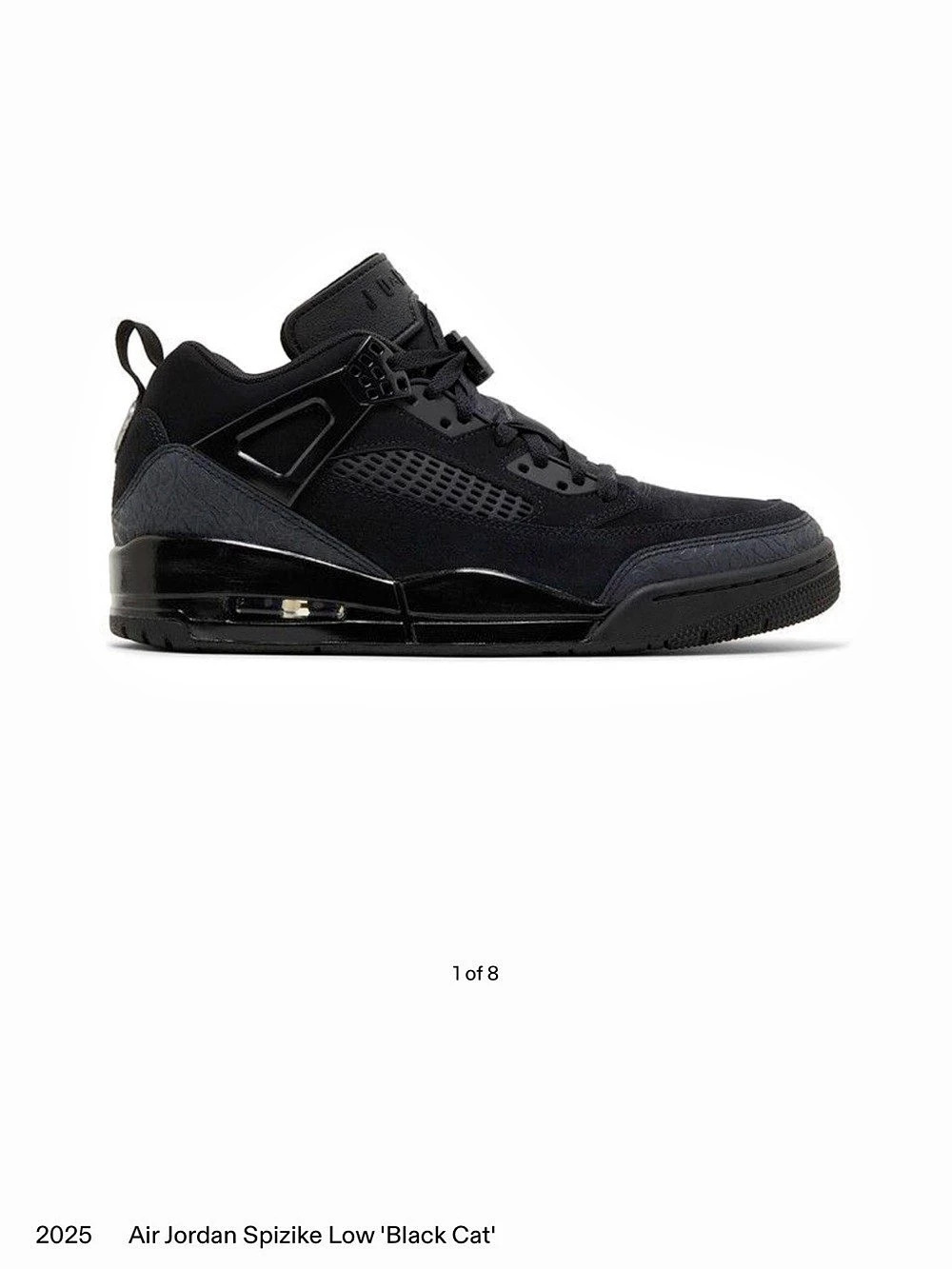 Jordan Spizike Low Black Cat Sneakers Black US 5y